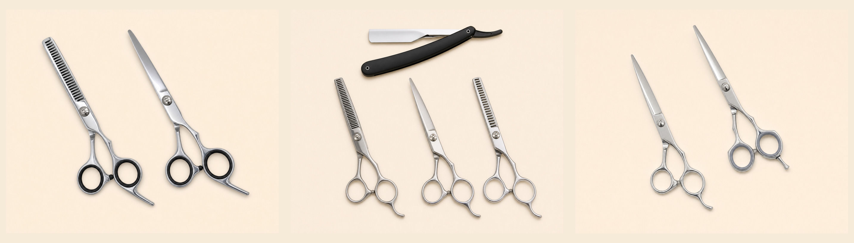 Comparación de los tres kits Zeat de peluquería y barbería recomendados según el nivel