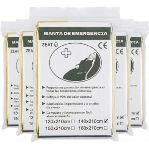 Manta Termica Dorada Emergencia Supervivencia X 5 Unidades