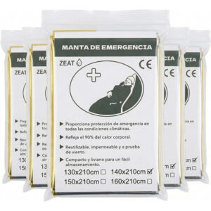 Manta Termica Dorada Emergencia Supervivencia 140 X 210 Mts