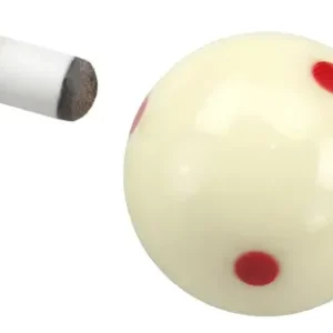 Bola Blanca De Pool Con 6 Puntos Rojos Resina