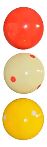 Juego De 3 Bolas De Billar 3 Colores Carambola Puntos Rojos - Image 3