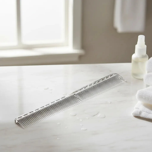 Peine De Corte De Aluminio Lucydan Anti-frizz Resistente Calor Plateado - Image 3