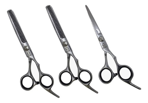 Tijera Peluqueria Zeat Pulir 18 Cm Acero Inoxidable Diestro Plateado