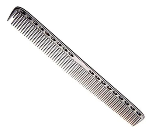 Peine De Corte De Aluminio Lucydan Anti-frizz Resistente Calor Plateado