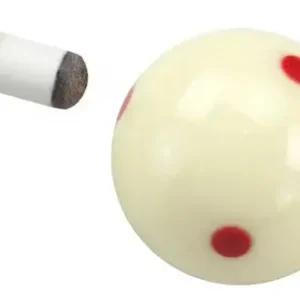 Bola Blanca De Pool Con 6 Puntos Rojos Resina