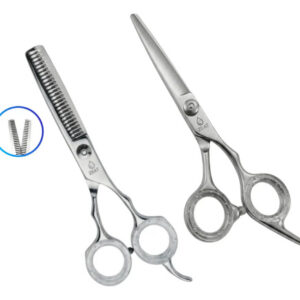 Kit Tijera Peluquería Profesional Corte Navaja Entresacar 6