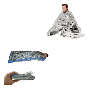 Bolsa De Dormir De Emergencia Vivac Saco Cobertor Plateado