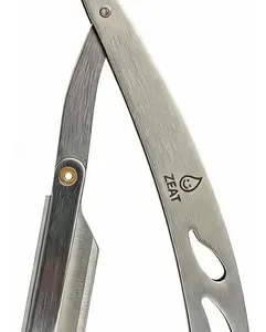 Navaja De Afeitar Zeat Acero Inoxidable Profesional Plateado