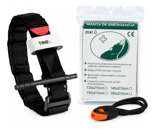 Silbato De Emergencia Natway Color Negro/naranja