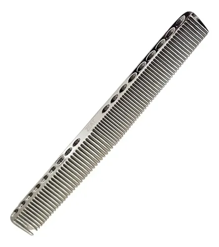 Peine De Corte De Aluminio Lucydan Anti-frizz Resistente Calor Plateado