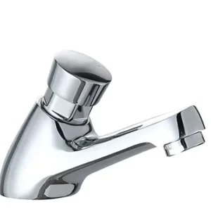 Canilla Temporizada Lavatorio Mesada Pressmatic Bronce Plateado Cromado