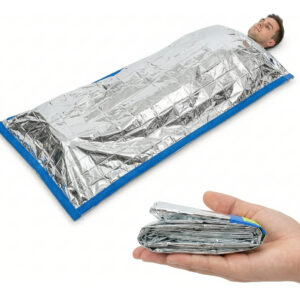 Bolsa De Dormir De Emergencia Vivac Saco Cobertor Plateado