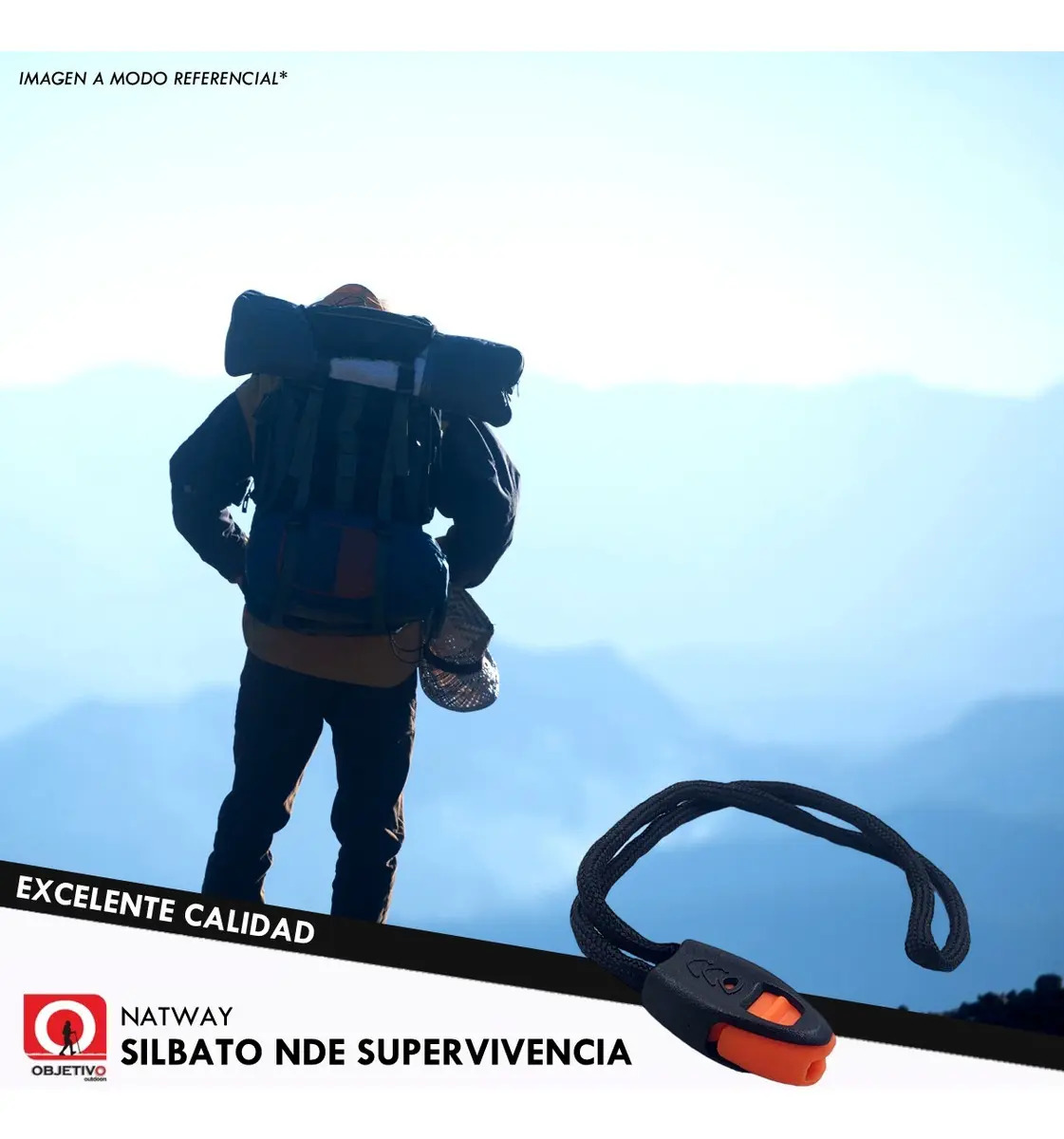 Silbato De Emergencia Natway Color Negro/naranja - Image 7