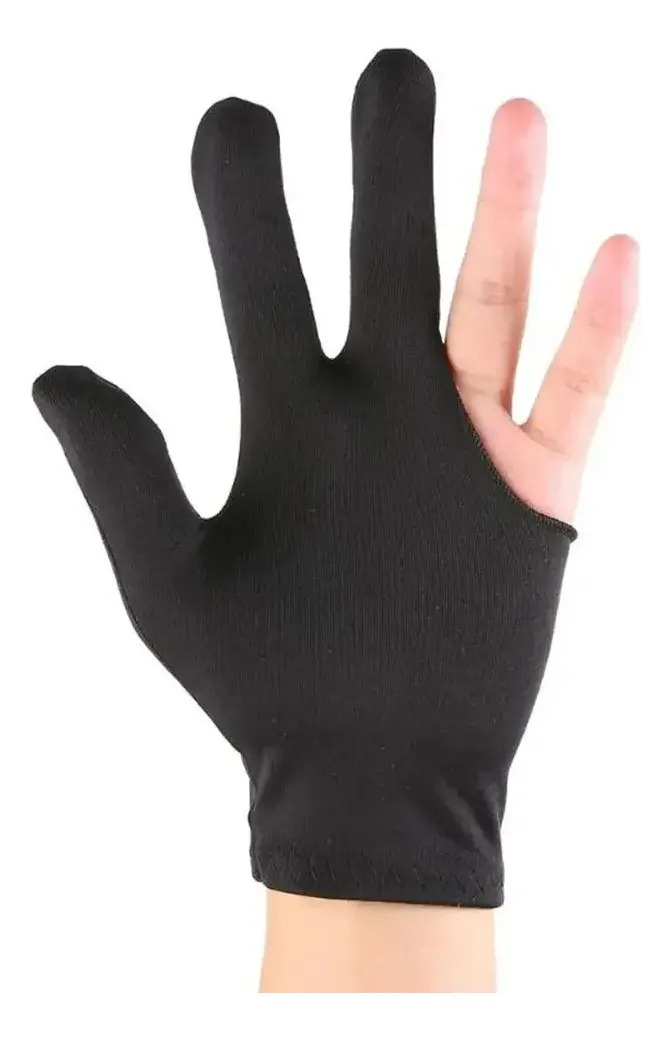 Guante De 3 Dedos Para Pool O Billar Calidad Premium Negro - Image 10