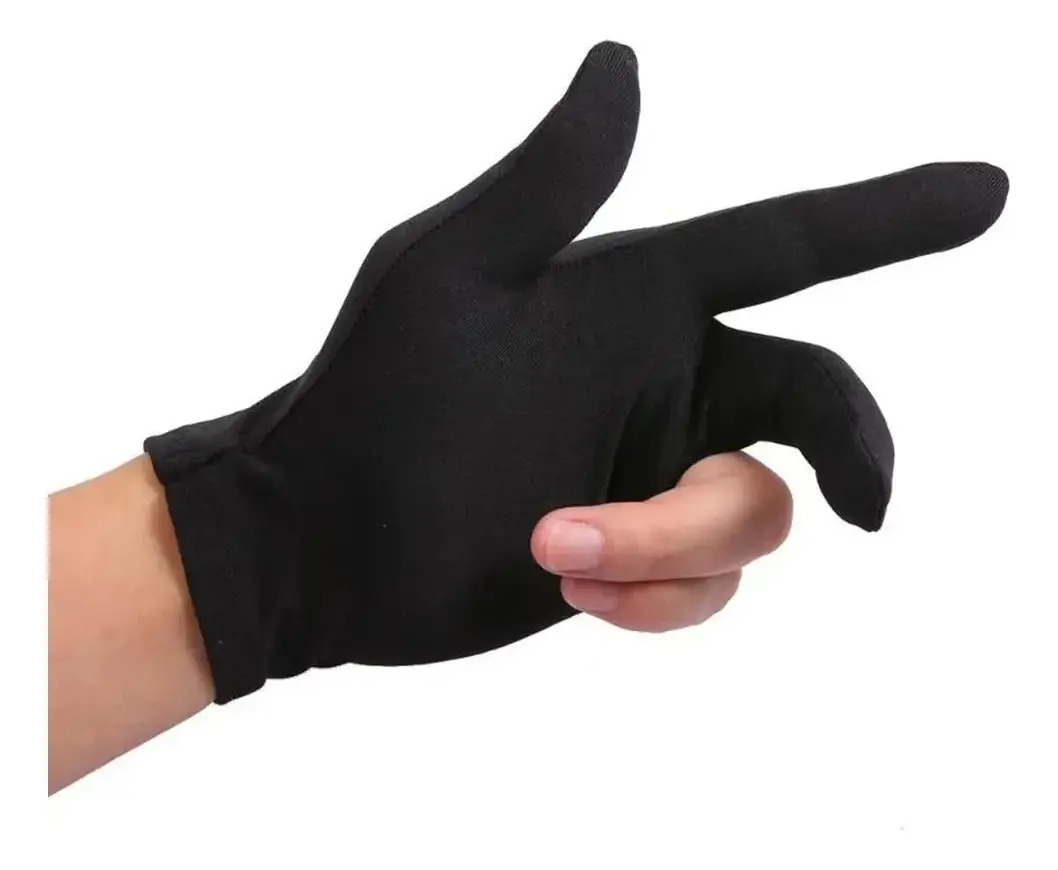Guante De 3 Dedos Para Pool O Billar Calidad Premium Negro - Image 7