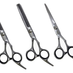 Kit 3 Tijeras  Peluquería Corte Navaja Entresacar Y Pulir 7